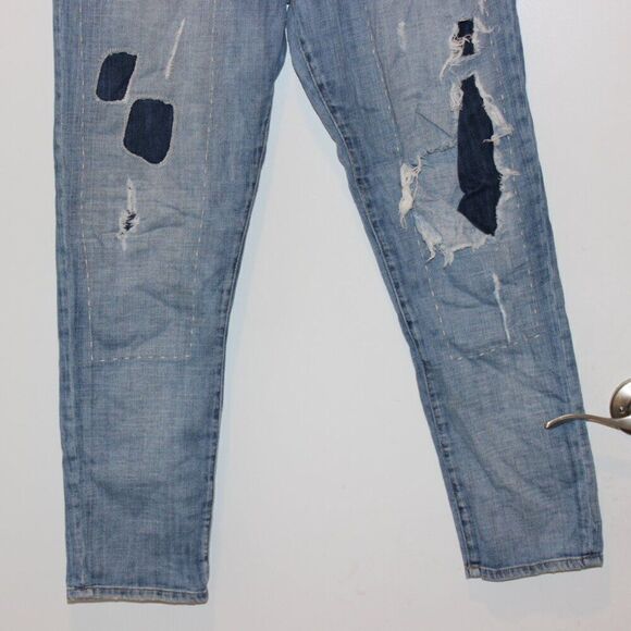 CURRENT/ELLIOTT The Stilletto Shipwreck Destroy Mid-Rise Jeans Size 30 - Picture 5 of 12